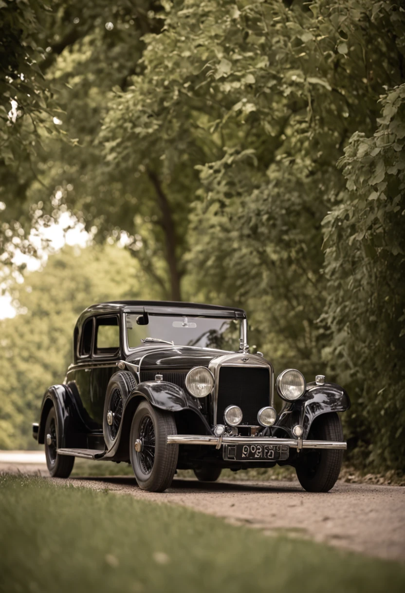 Use the image above to create an illustration of vintage black and white cars with straight lines and a look similar to a children's coloring book page. Make sure there is no noise and that the lines are thick and sharp like contour art. Change the aspect ratio to 2:3 e foco em um quadro vertical da imagem, poucos detalhes,