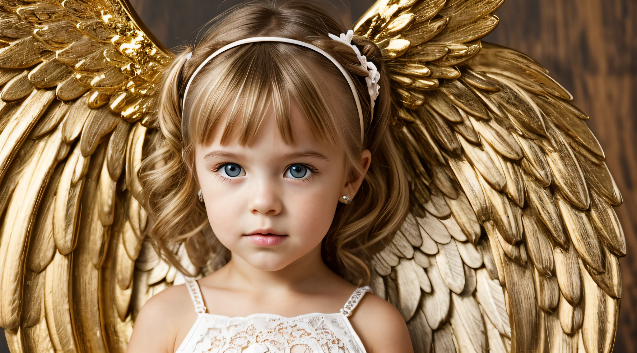 BLONDE CHILD GIRL in THE GOLDEN ANGEL BUN