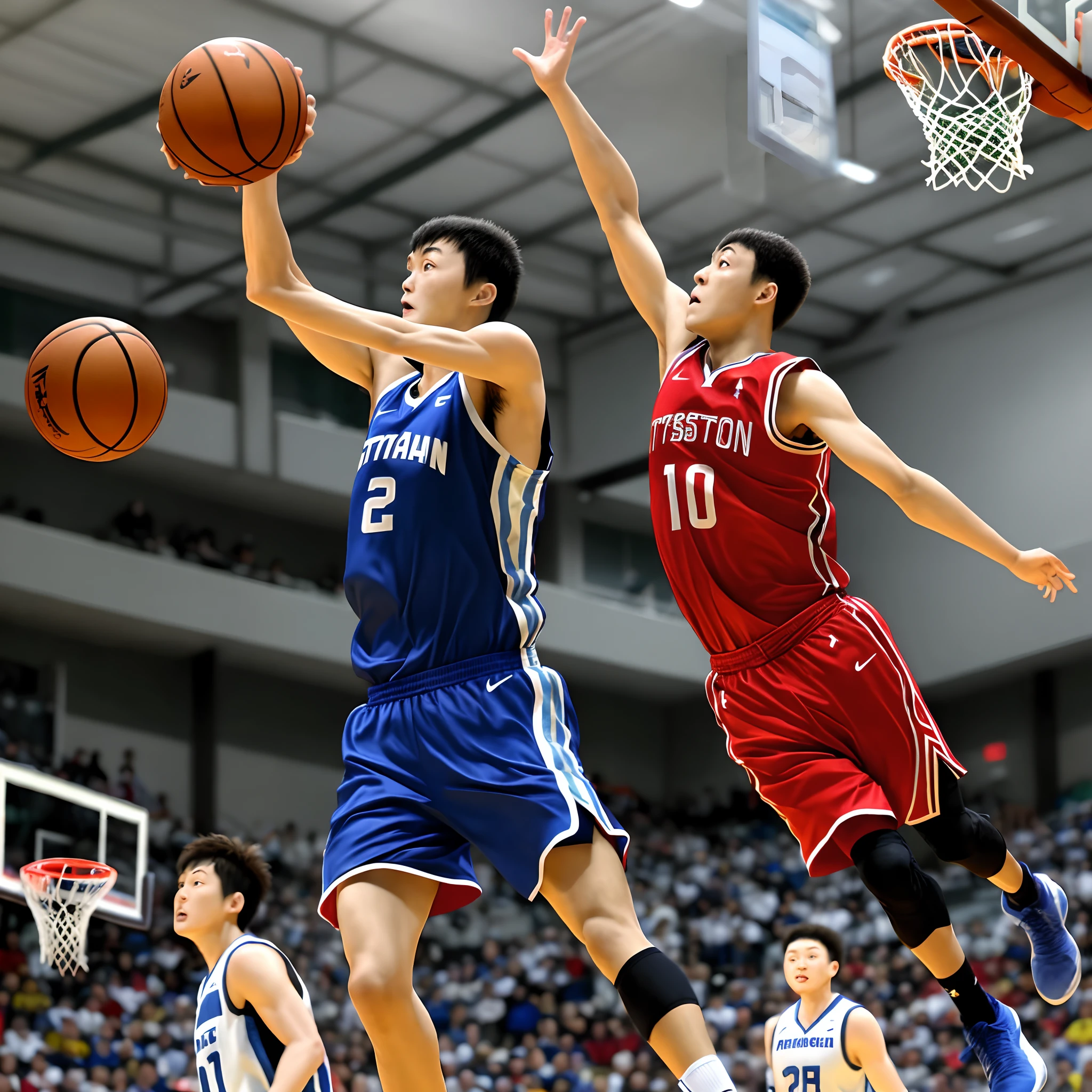 Ultraman plays basketball