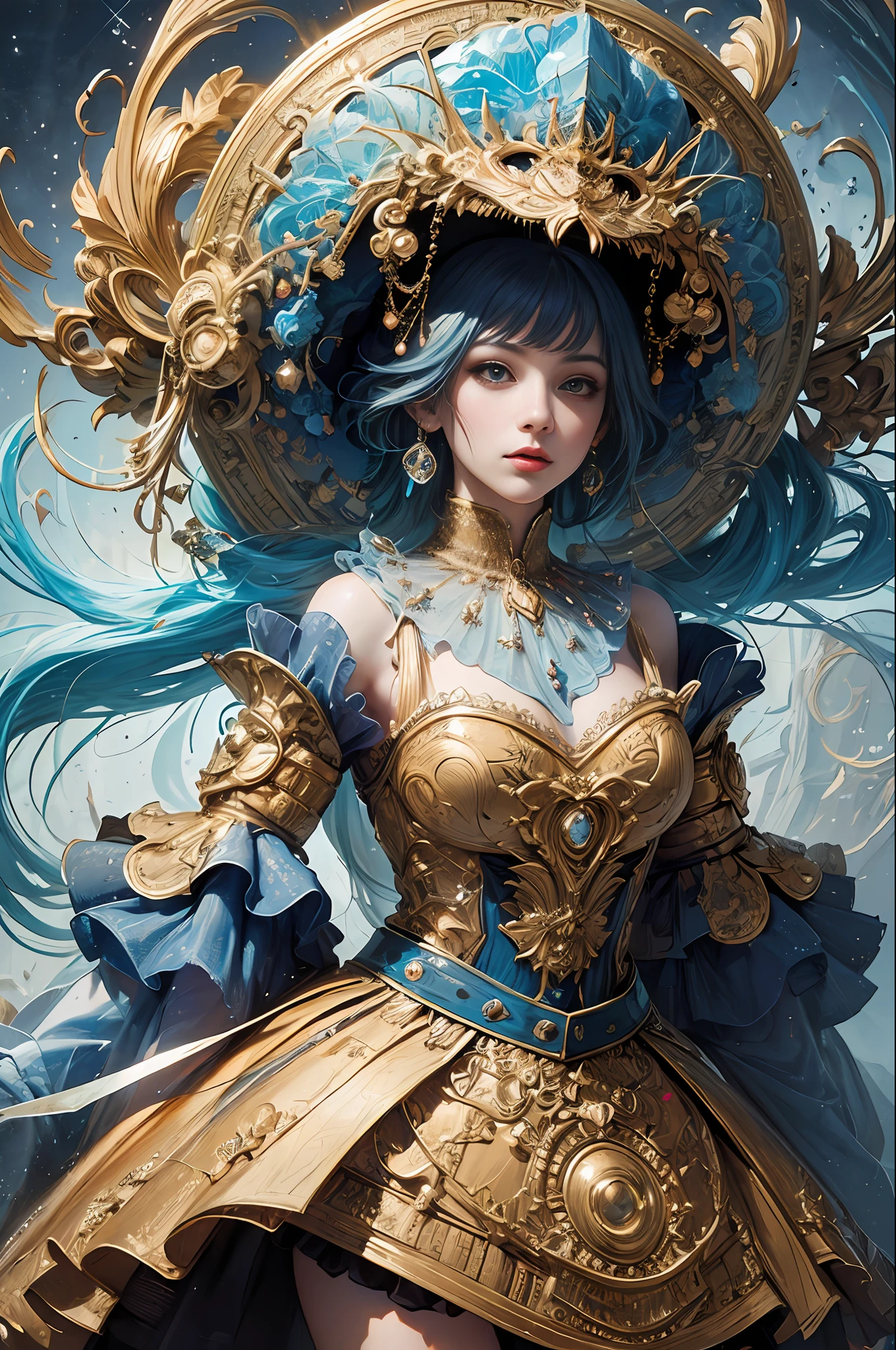(masterpiece, top quality, best quality, official art, beautiful and aesthetic:1.2), (1girl), extremely detailed,(fractal art:1.3),colorful,highest detail.