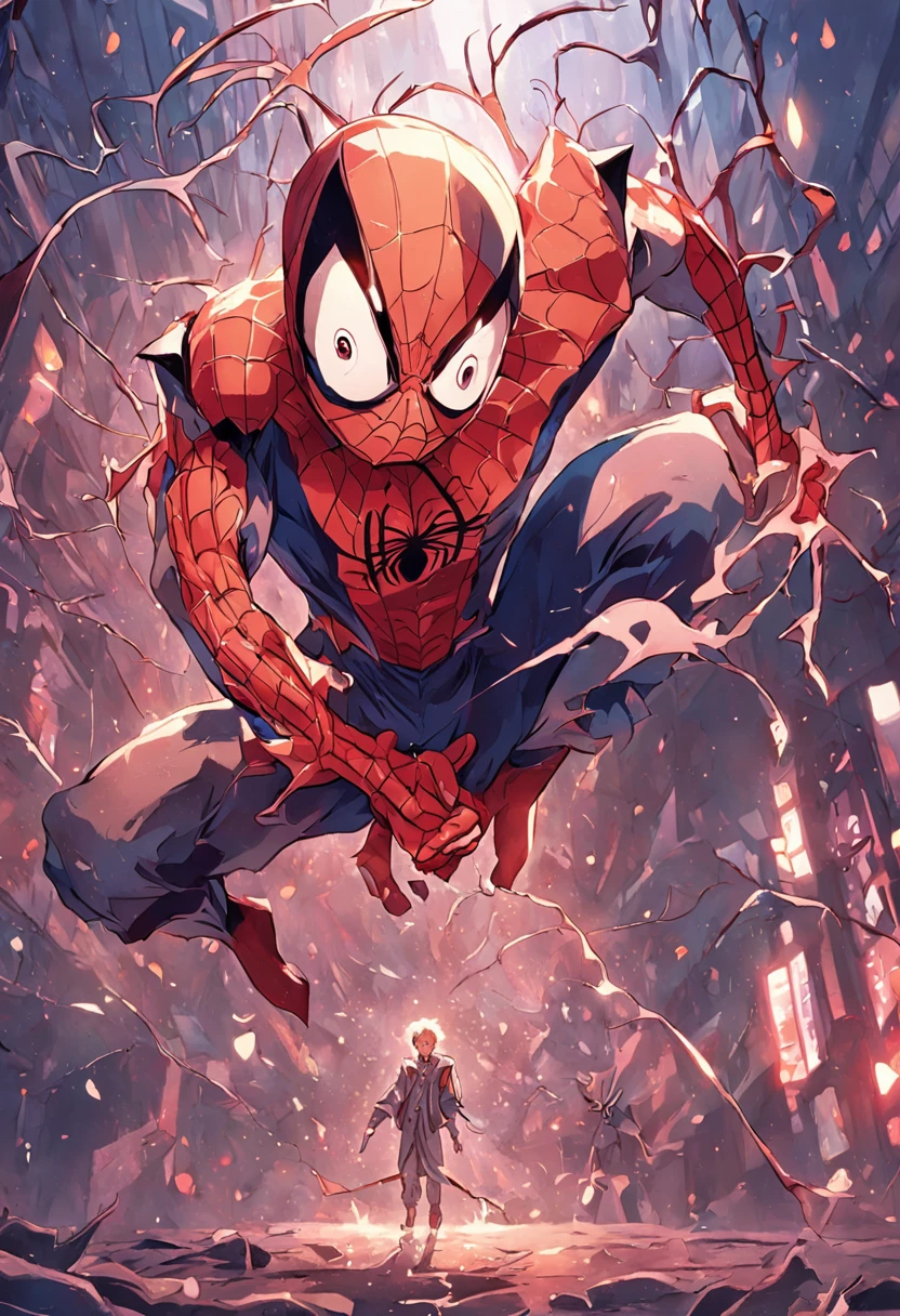 Homem Aranha Batalhando Contra Goku