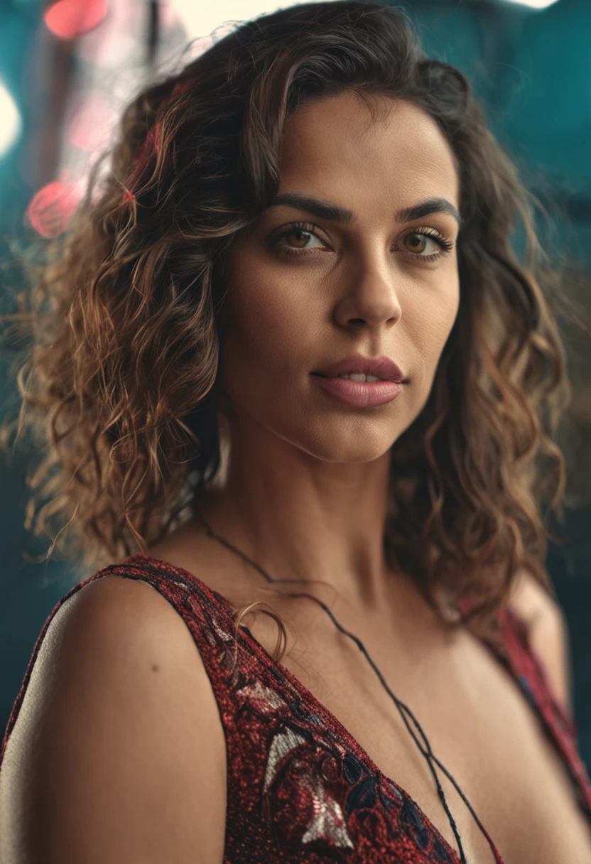 mulher, selfe de rosto, olha penetrante, brasileira