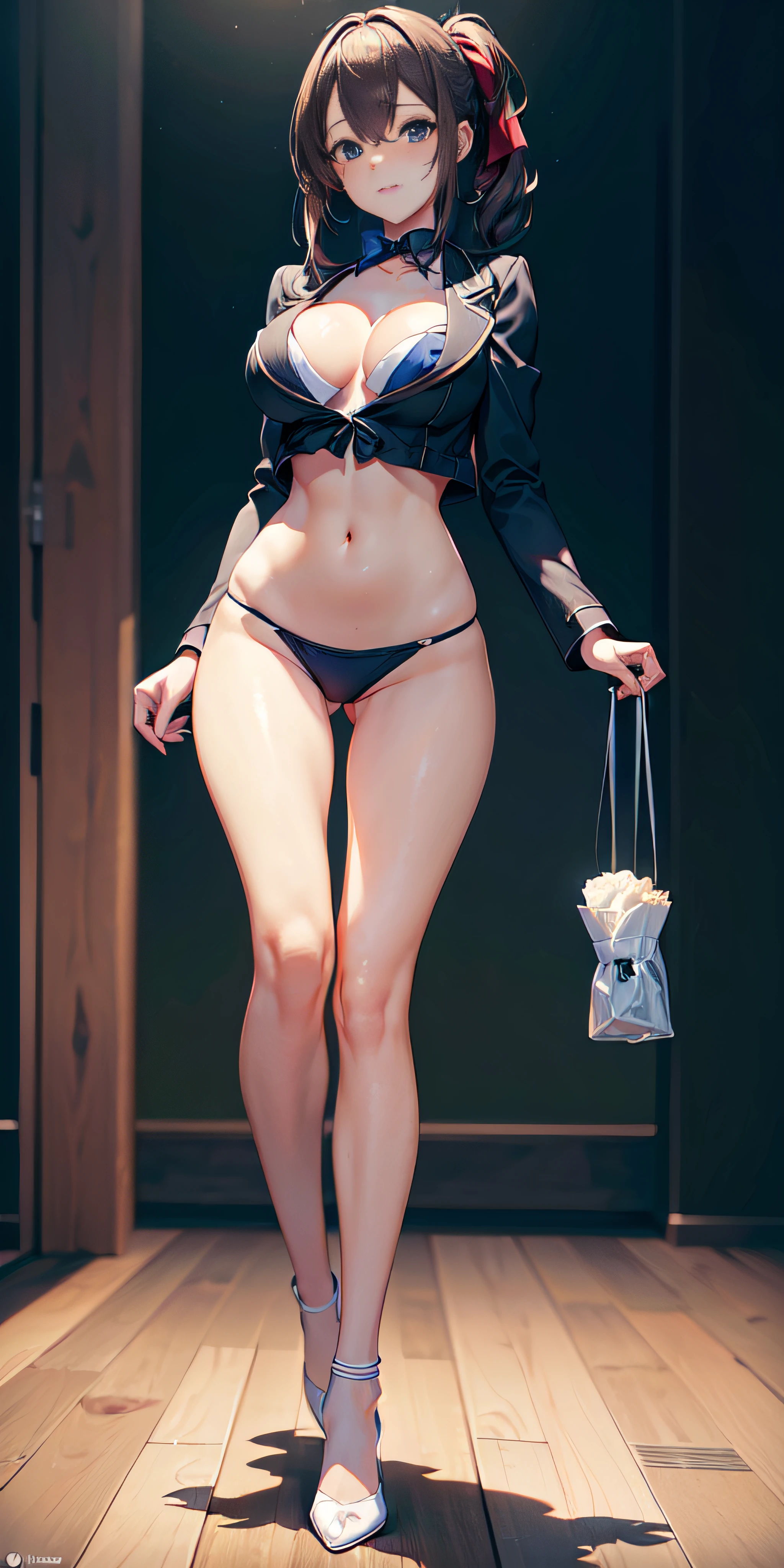 Vista de cuerpo completo, anime, estilo anime de mujer realista, (Blue-eyed Hungarian), 18 years old girl, ((blazer gris, cinta, minifalda plegada color azul obscuro, calcetines)), aula de Universitaria, hermoso detalle en los ojos, (eye size: 3/4) luz en la cara, (((Detalles intrincados))), ((foto de cuerpo completo: 1.2)), luz especialmente fuerte, (ojos superiores, sonrisa sonriente: 1.2), piel brillante, (((color de cabello aleatorio))), (muslos gruesos), ulzzang-6500-v1.1: 0.2, bashful, (Flash: 1.2), NSFW , (hinchado), ((postura seductora: 1.2, atractivo: 1.2)), (inactivo), sentada en un escritorio: 1.2, ((good anatomy: 1.2)), aula brillante y refrescante, Cute and symmetrical face, Natural side lighting, 8k, Fotos RAW, calidad superior, obras maestras, High Definition RAW color photos professional close-up photos, (realista, fotorrealismo: 1.37), (highest qualityr), (alto contraste luz sombras), (mejores ilustraciones), (erotic, sexy, ultra-high-resolution, 8K HD Unified CG Wallpapers, Physical representation, movie lighting), Canon EOS R50 camera with 50mm lens