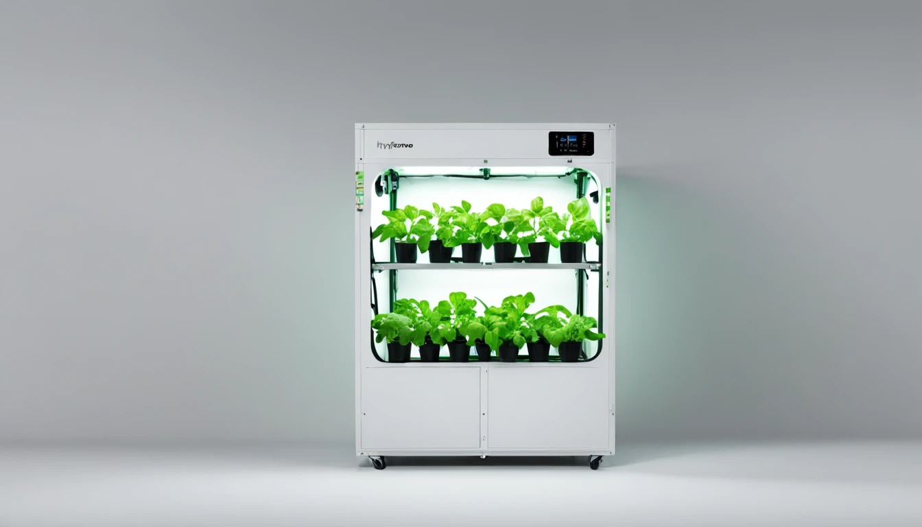 futuristic hydroponic Indoor weed ((grow box)) cabinet on a ((industrial warehouse)), grow cabinet with a touch screen and a separate (air filtering) hose system at its right, grow cabinet with (plants) inside, hydroponic grow cabinet, 6 trays shelf, indoor greenhouse cabinet, indoor grow box with air filtering system, warehouse industrial facility, Hydroponic System, LED Grow Lights, Hydroponic Grow Box, Smart Grow Cabinet, LED Grow Box, six chamber cabinet, SuperCloset LED, Automated Hydroponic Grow Box, Hydroponic Growing Systems Cabinet, hydroponic growing system utilizes technology to simulate sunlight, design trend 2023, photorealistic rendering, octane, corona
