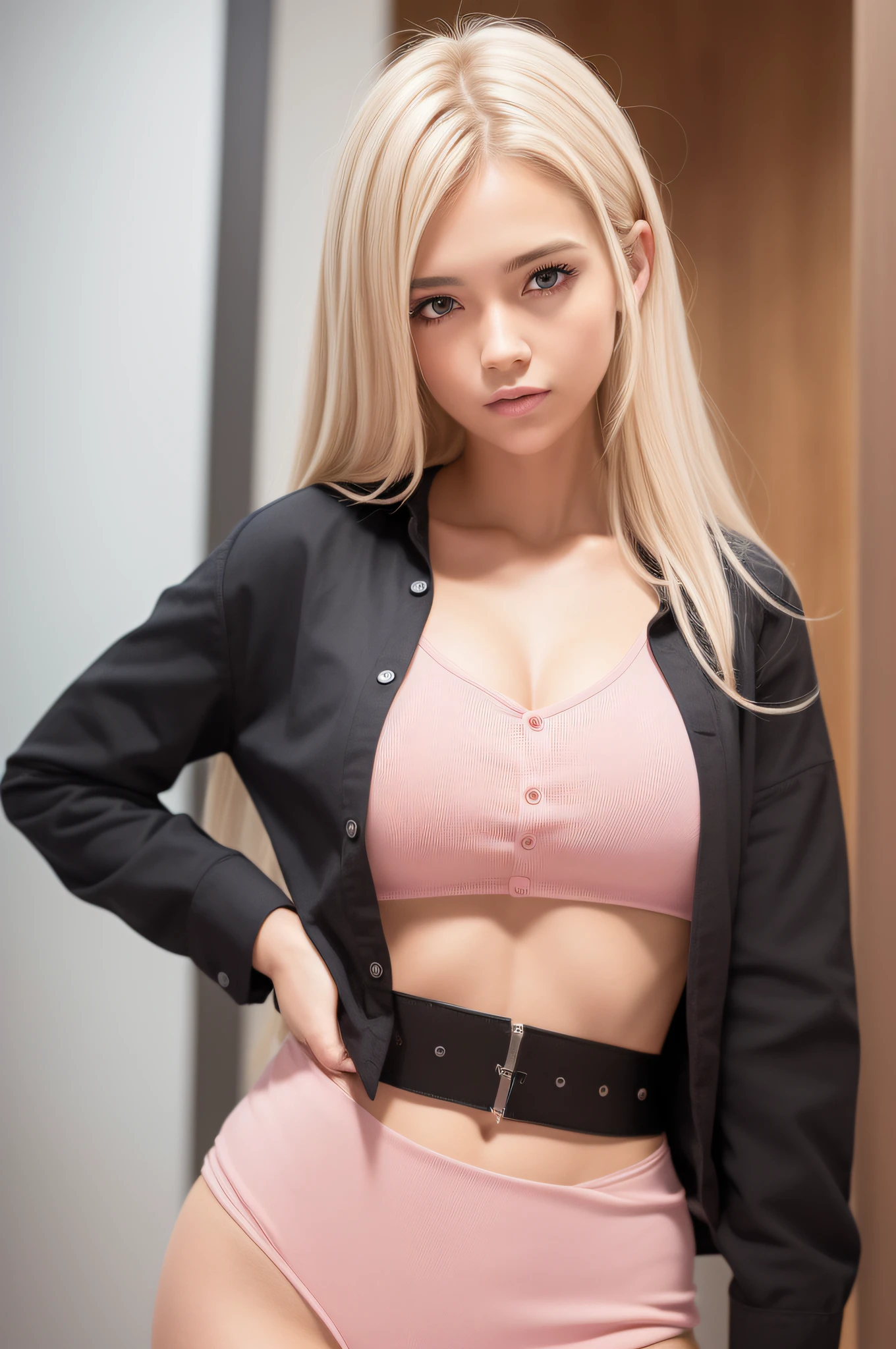 ((Melhor qualidade, 8k, Obra-prima: 1.3)), foco nítido: 1.2, Uma mulher bonita com figura perfeita: 1.4, Abdominais finos: 1.2, ((Corte de cabelo em camadas, Seios grandes: 1.2)), (Pink long shirt with black buttons: 1.1), (Chuva, Rua: 1.2), Corpo molhado: 1.5, Textura facial e de pele altamente detalhada, Olhos detalhados, blue_eyes, olhos muito detalhado, olhos perfeitos, [blond hair: 1.9],[blond_hair: 1.9], [blond: 1.9]