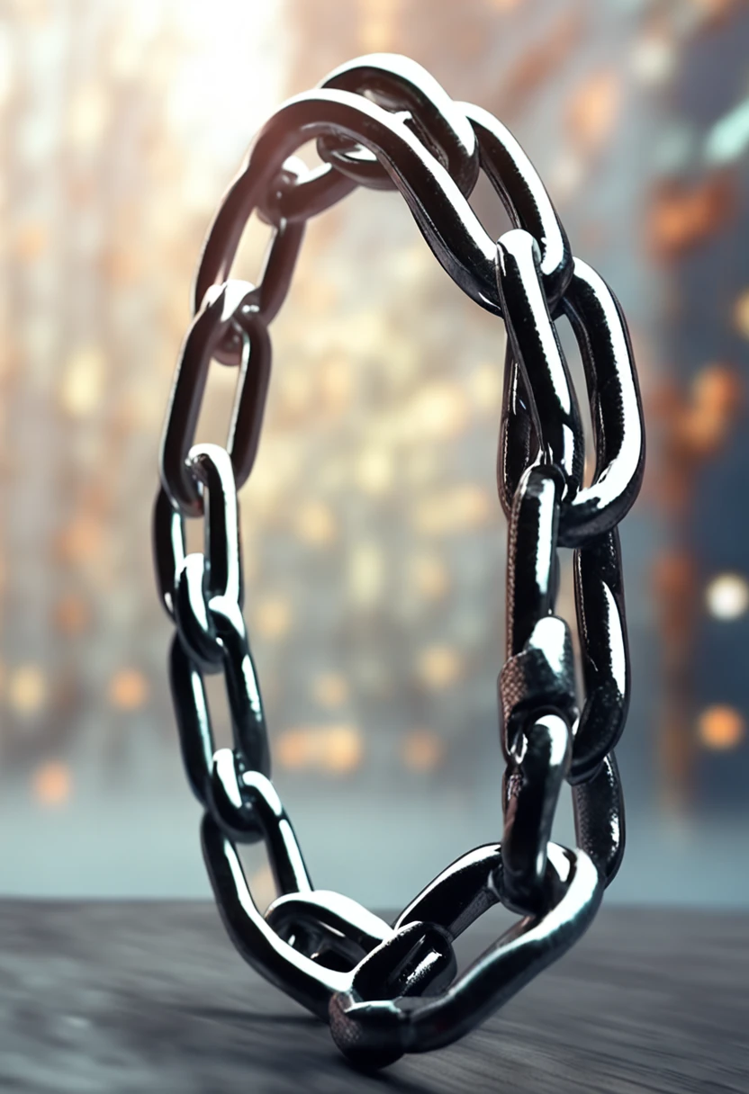 Metal chain with white background 4k Cinematic resolution and focus