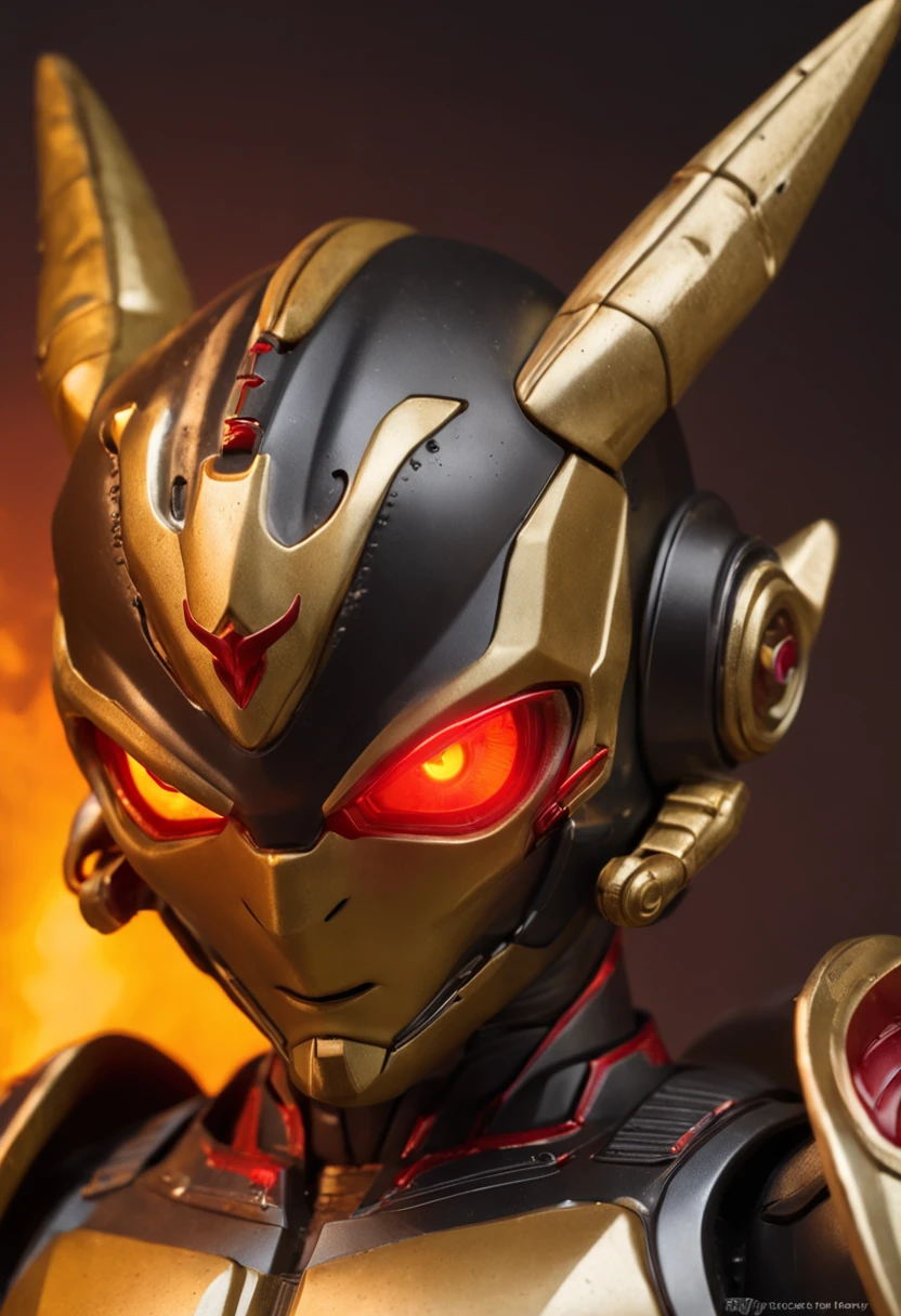 masterpiece,best quality, illustration, Pikachu wearing Kamen Rider Kuuga suit,beautiful detailed glow,(flames of war:1.2),detailed lighting,(beautiful detailed eyes:1.1),expressionless,