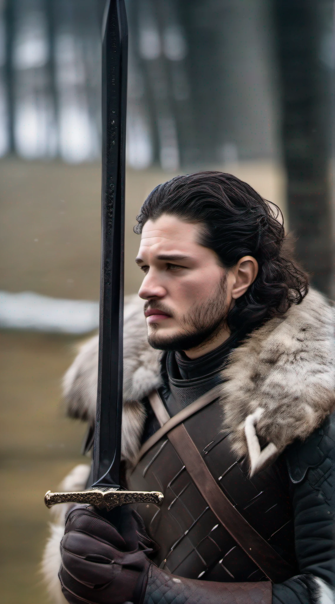 (masterpiece, high resolution, photorealistic: 1.4), (Lord Jon Snow, The Bastard of Winterfell. Royal Knight:1.5) (Sony Alpha a7R IV camera expertly accustomed at capturing this captivating moment: 1.2), (combined with a versatile Sony FE 24-70mm f/2.8 GM lens, ensuring every detail is captured beautifully: 1.2), (him sun-kissed black skin gleaming in the hot sunlight : 1.2 ), (Bright sun enhancing the beauty of the scene: 1.2), (Breathtaking photo of mesmerizing man displaying his stunning muscular beauty: 1.2), intricately detailed bio-incandescent luminosity background