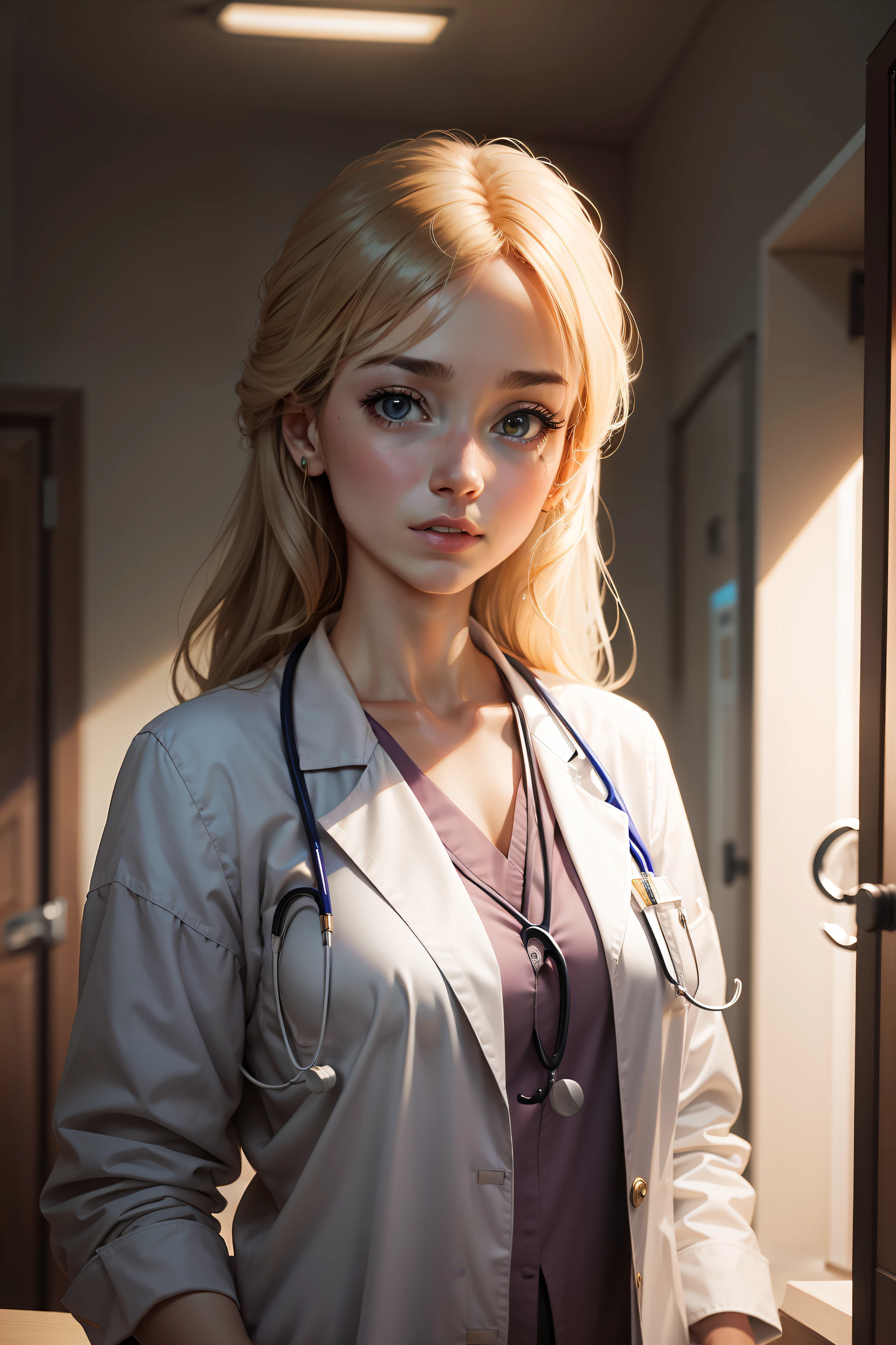 Realistic innocent and pretty doctor