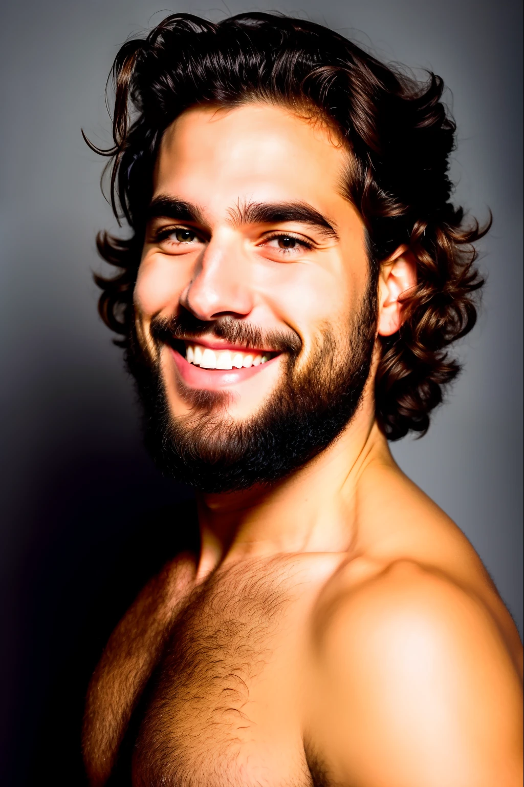 Arafed man with a beard and a smile on his face - SeaArt AI