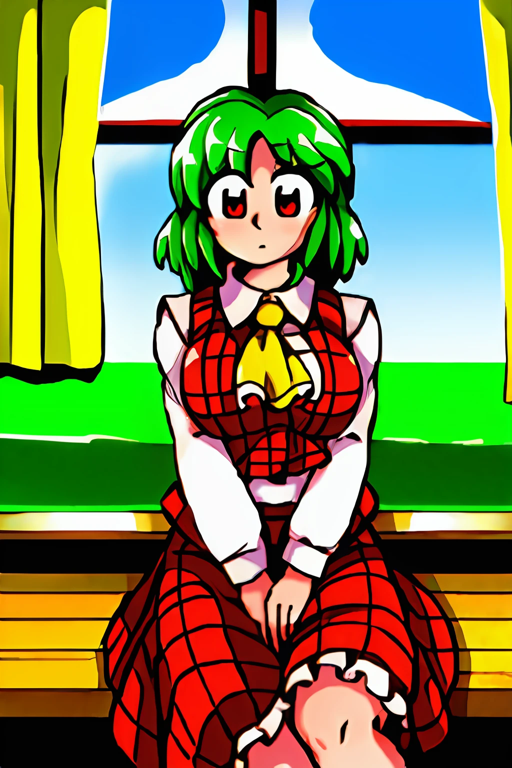 La mejor calidad, Obra maestra,  1girl, solamente,Yuuka Kazami