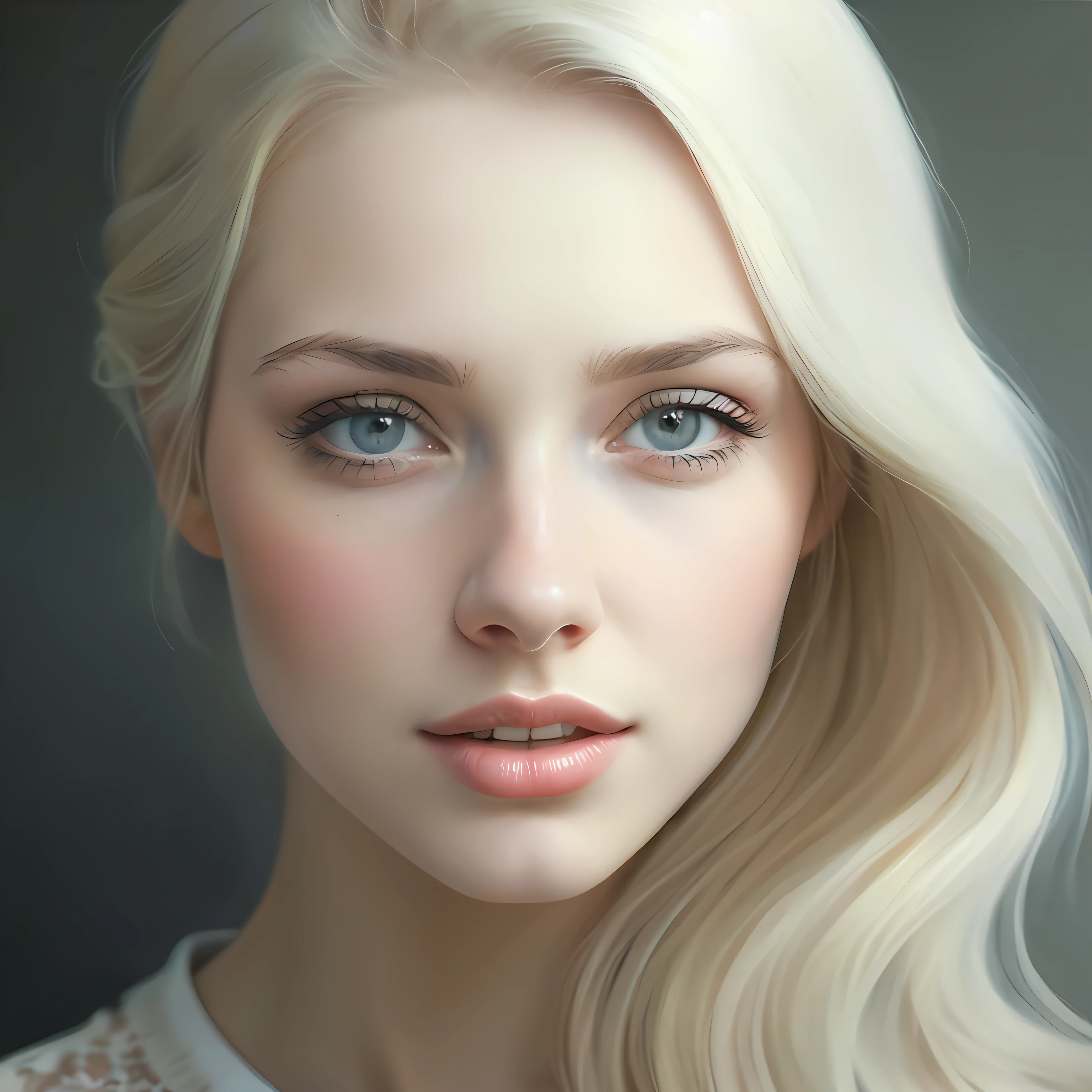 Mulher loira com cabelos longos e olhos azuis posando para uma foto, lindo pintura digital, belo rosto realista, pintura digital realista, rosto bonito realista, retrato de beleza detalhado, pintura digital bonita, rosto bonito fotorrealista, stunning digital illustration, Beautiful digital illustration, bela arte digital, pintura digital impressionante, pintura digital fotorrealista, arte digital altamente realista, retrato bonito detalhado, Realistic digital illustration with perfect breasts