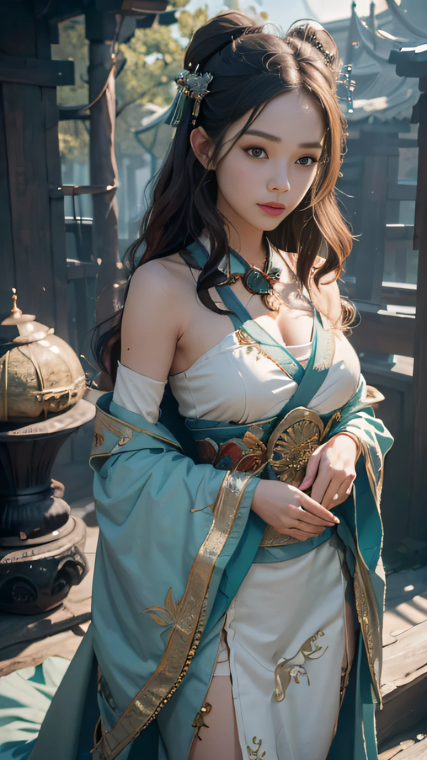 (1girl:1.3),solo,__body-parts__,
official art, unity 8k wallpaper, ultra detailed, beautiful and aesthetic, beautiful, masterpiece, best quality,Fantastical Atmosphere, Calming Palette, Tranquil Mood, Soft Shading,
Miko priestess, charm spell, talisman familiar, shrine maiden duties,