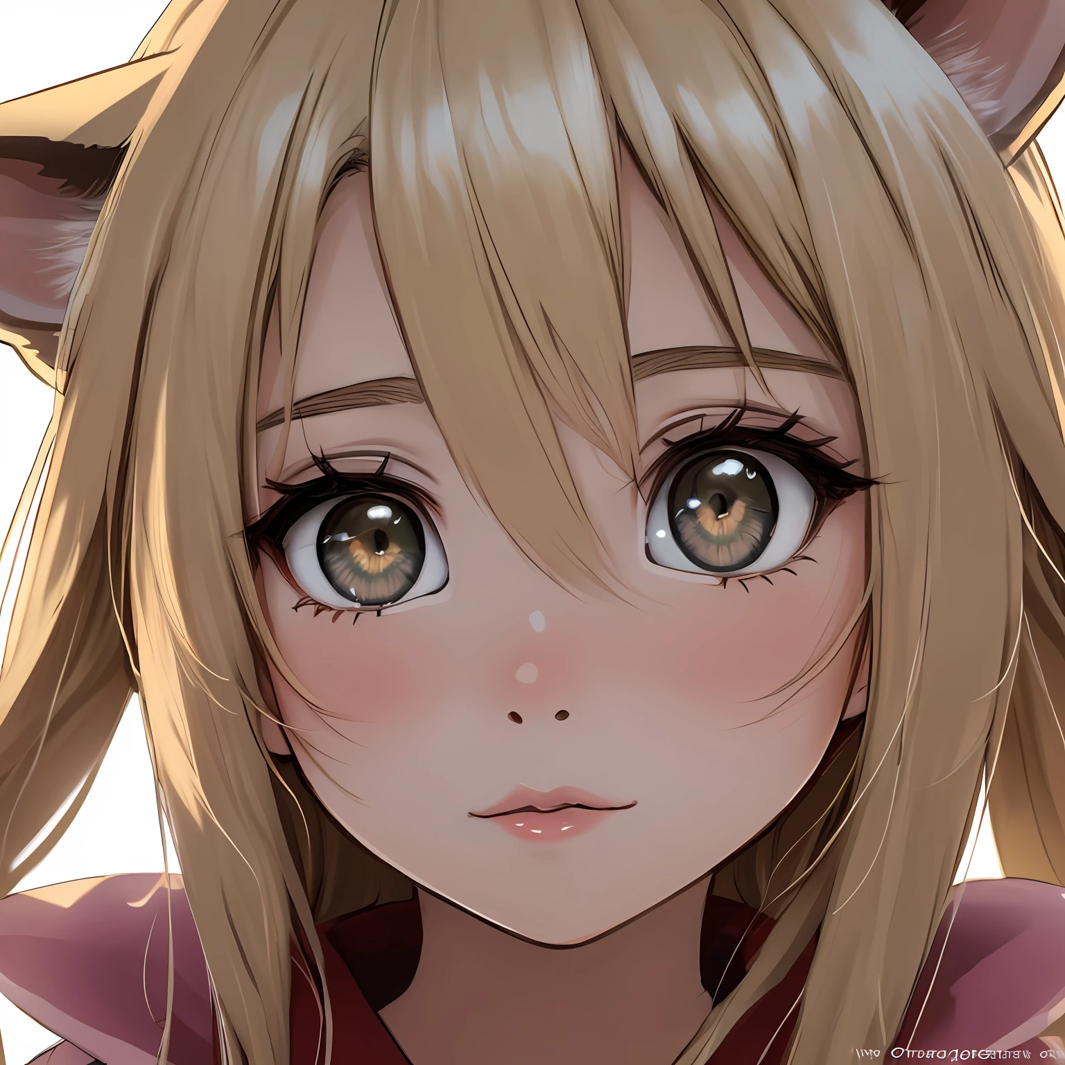 uma menina, raposa, manga-style, Colofull manga, estilo manga, corpo inteiro, olhos pretos e azuis, close up nos olhos
