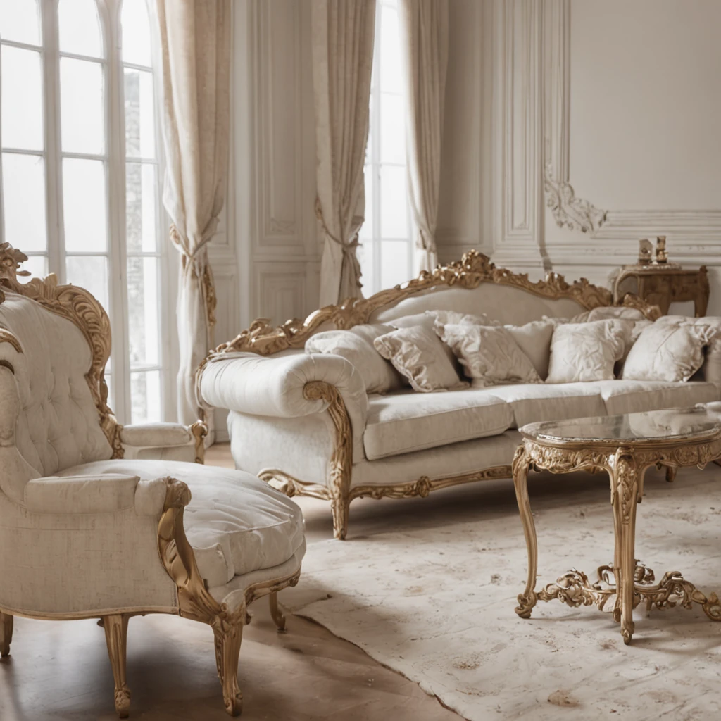 French living room,Villas,The second floor is hollow,The details are clear,4k高清