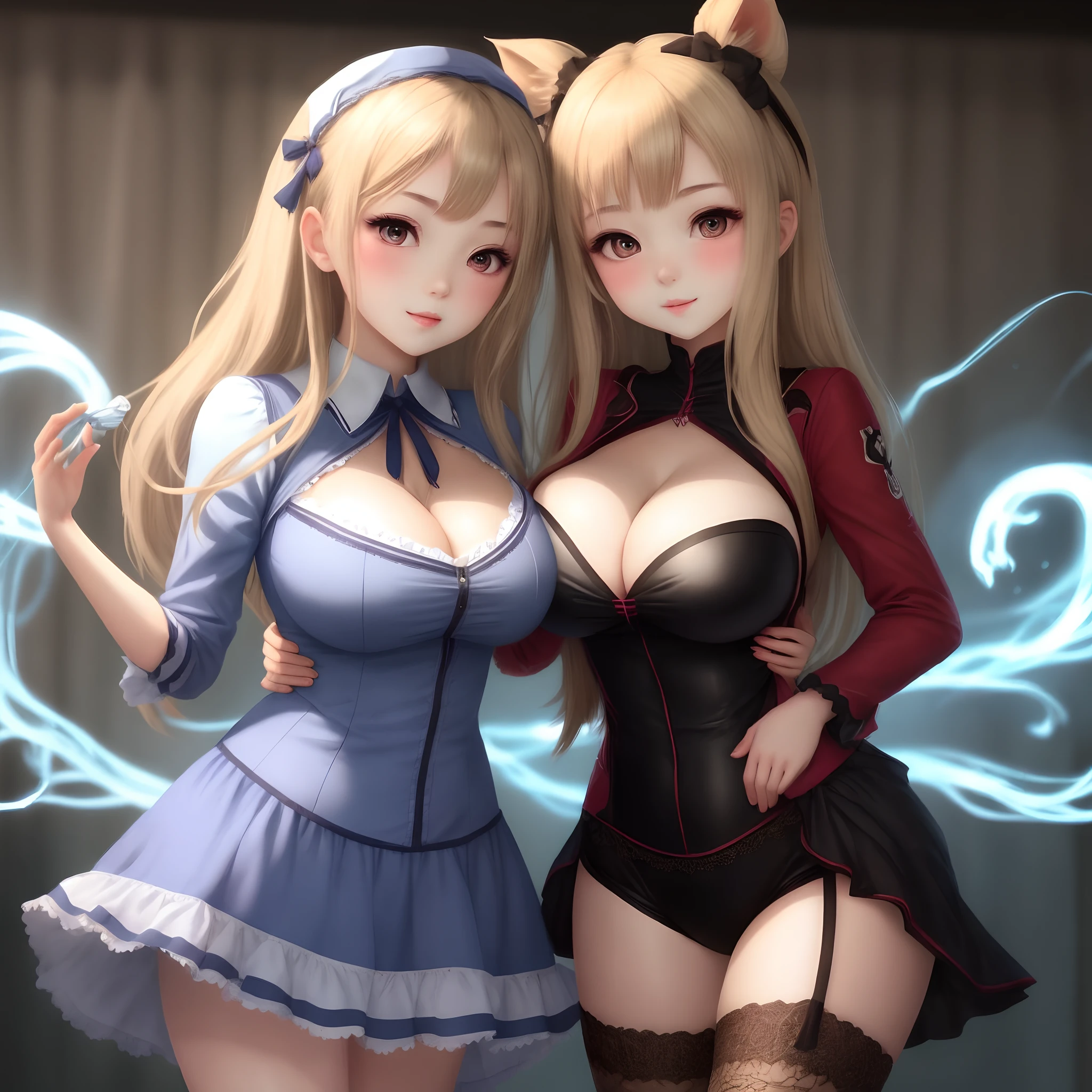 Loli with big breasts,Look at you with an erotic look,Want your love,He was dressed in a wisp of clothing