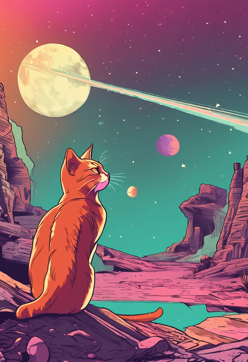 Sly cat in space