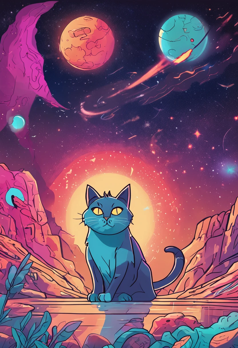 Sly cat in space