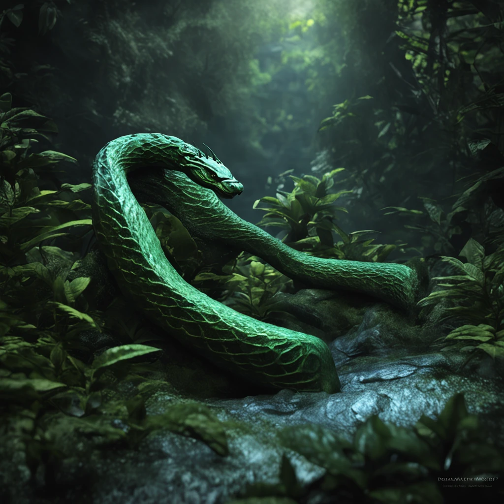 Best Quality, masutepiece, 超A high resolution, (photos realistic:1.4), surrealism, dream-like,fusionart, Shadow Dancer, Shadow Magic, Darkness Control, stealth, Shadow Step, Umbral spell, Concealed blade,{{{Giant river serpent weed}}}