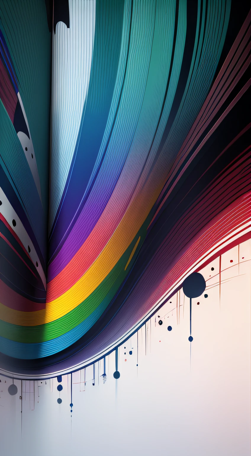 Wallpaper of Anime Style, Chinese style, Colorful, Rainbow,Abstract animals