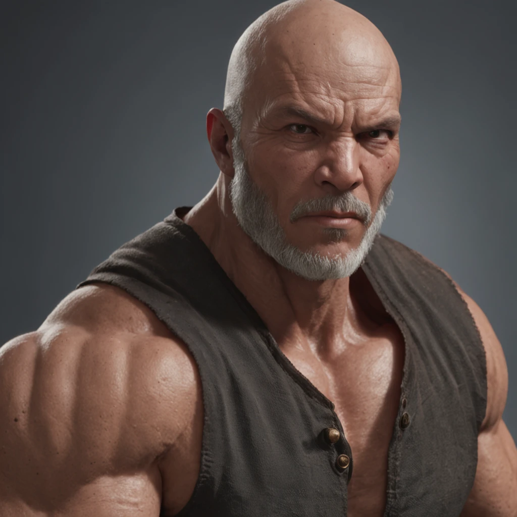 (soft features, brilliant male heroes, (Old Epic Hero , rough man muscles, Fierce in dynamic pose, corpo inteiro 8k unidade render, action shot, poros da pele, very dark lighting, sombreamento pesado,