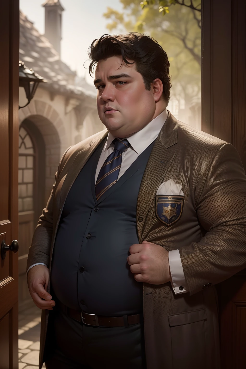 senhor Dursley, que era gordo, e sua esposa a senhora Dursley, que era magra, e seu filhinho gordinho de 11 anos de idade chamado Duda