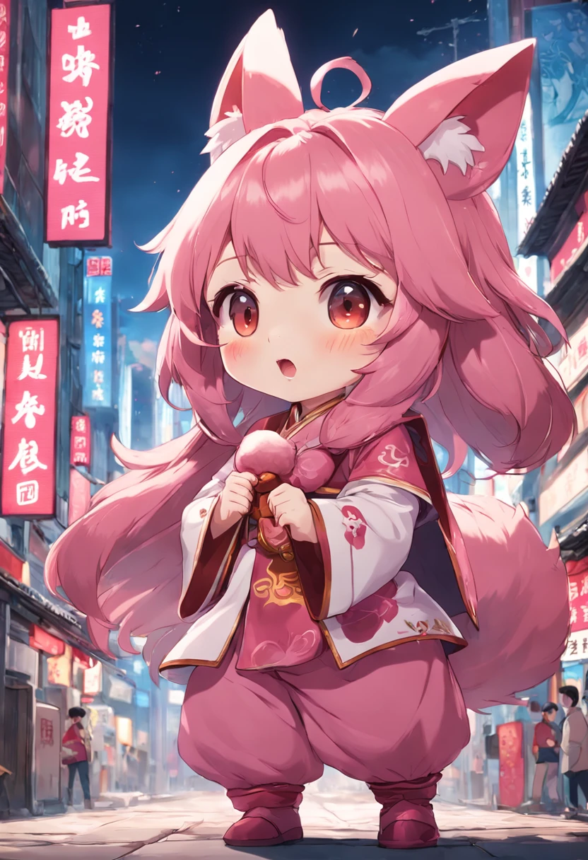 Pink mascot, with eight uprising cultural characteristics, distinctive characteristics, rich connotation Jiangxi city IP has unique creativity and design, in line with the characteristics of the times Cute image, great affinity and communication Cute little animals Furry, anime, contemporary art, UHD