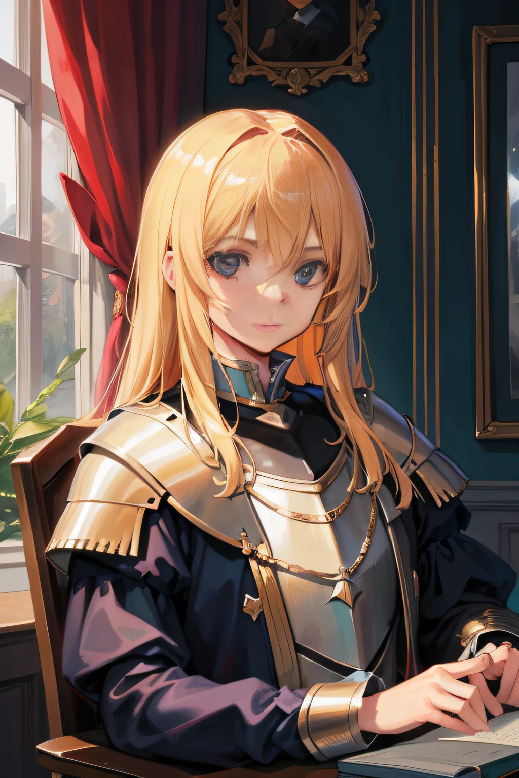 Portrait of a noble knight,dignified