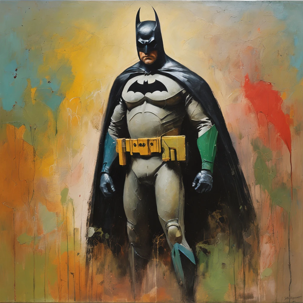 Batman in hieronymus bosch style