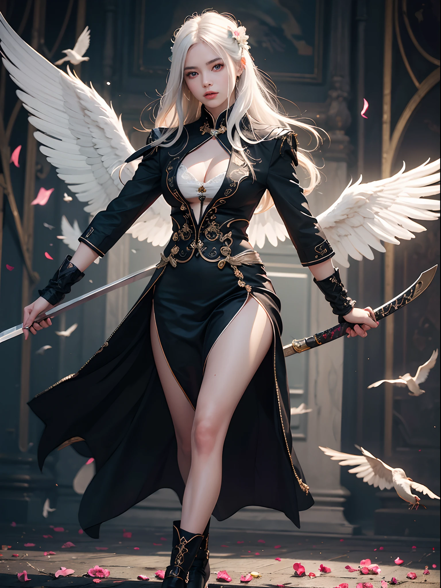 Unbeatable masterpiece, Ultra photo realsisim, Perfect artwork, Intricate details, Best quality, Strong light,High contrast, full bodyesbian, woman,Moyou,Beautiful Chinese woman,The official art of cinematography,Unity 8k wallpaper,Ultra detailed,Aesthetic,Masterpiece,Best quality,Photorealistic,entangle,mandalas,Tangled,entangle,1girll,Cowboy shot,ecstasy of flower,Dynamic Angle,The most beautiful form of chaos,elegant,Fauvistdesign,vivd colour,romanticism lain,Atmospheric . 35 mm photo, film, Bokeh, professional,