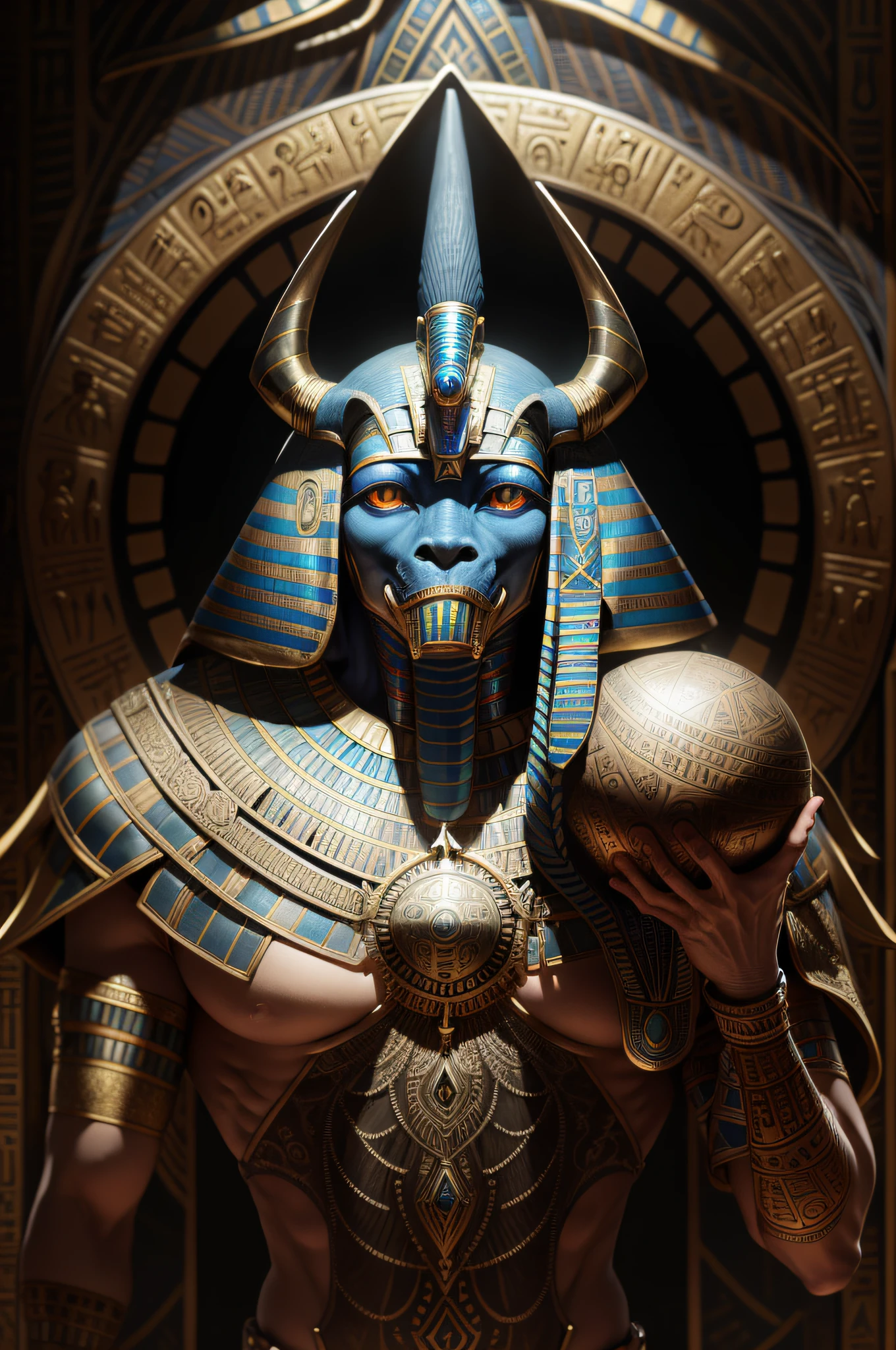 biomachine:1.3, (Egyptian Thoth:1.2), (colorido:1.2), Hans Giger, (zentangle:1.2), granulado, extremamente detalhado, detalhes intrincados, dynamic lighting, fotorrealista, luz natural, baixo h, obra prima, detalhado 8k