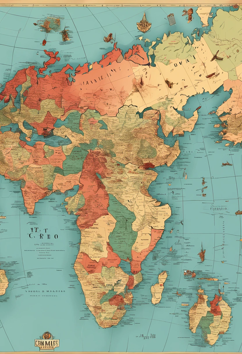 World map，world war 2