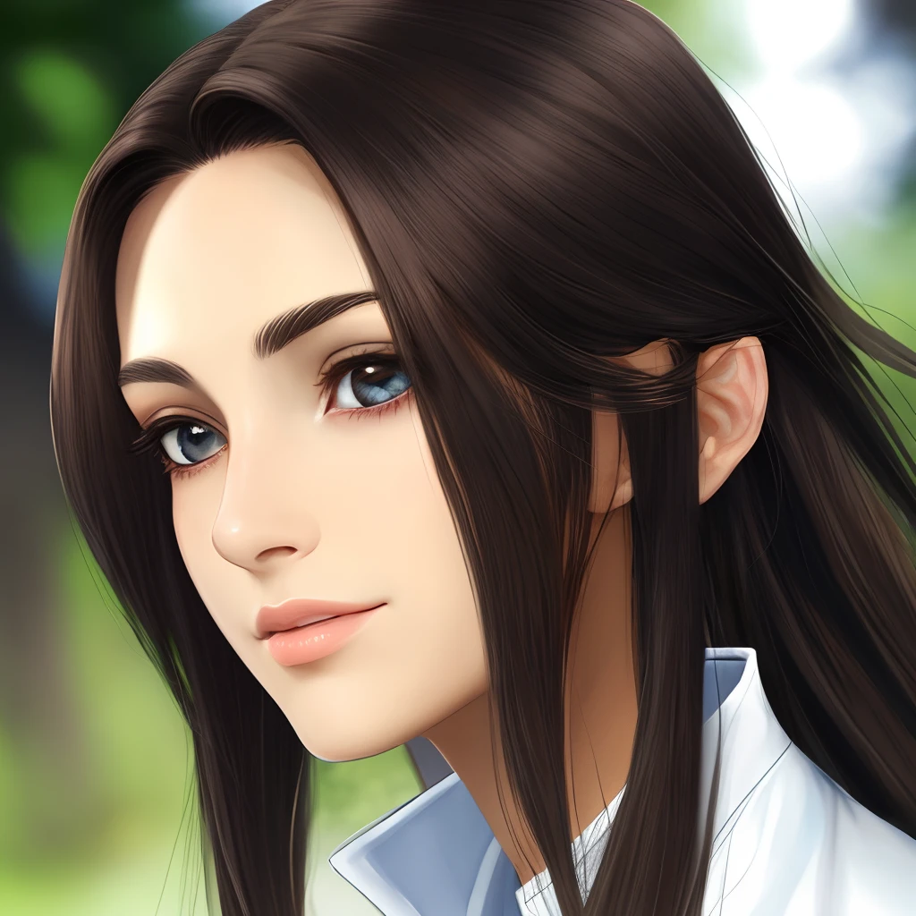 Tanabata lost long-haired beauty close-up face