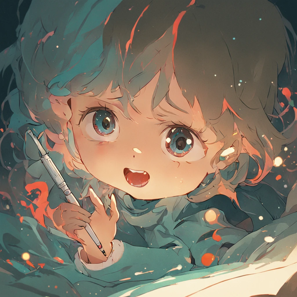 Drawing of a child doing treatment at the dentist