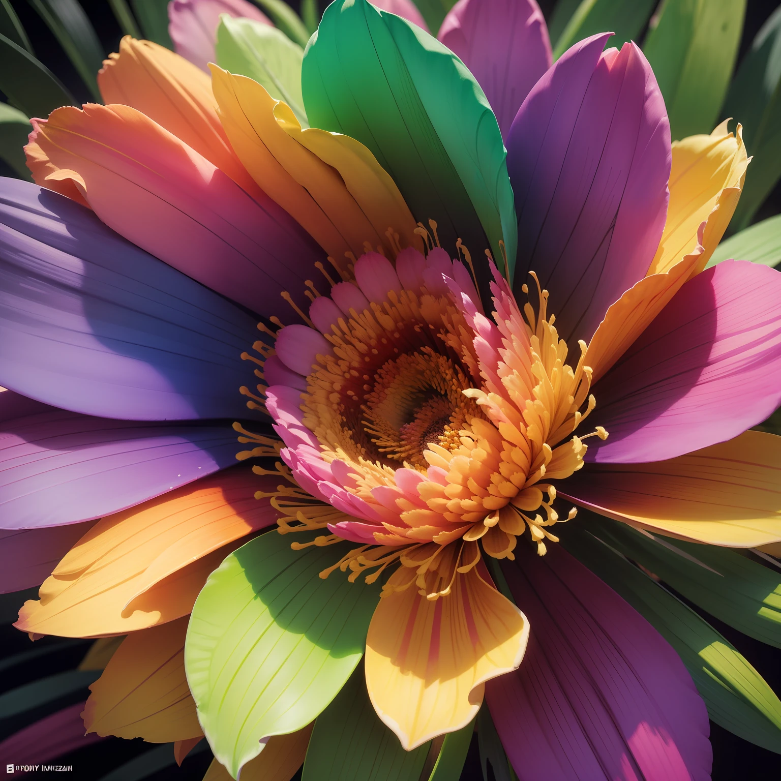 Criar uma estampa. Floral bem colorida divertida e com cores vibrantes