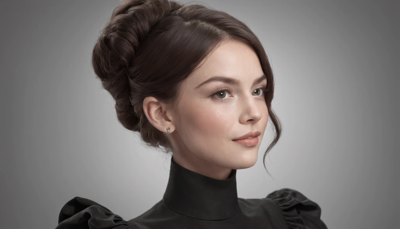 a poster of classic elegant lady smiling infront of camera in 1900, masterpiece, good hand, vivid, ultra realistic details, arcane art style, inspired by NEVERCREW, hypervivid intense mcbess, inspired by Tim Biskup, digital illustration, by Justin Gerard, pastel colors, light particle, best quality, vibrant