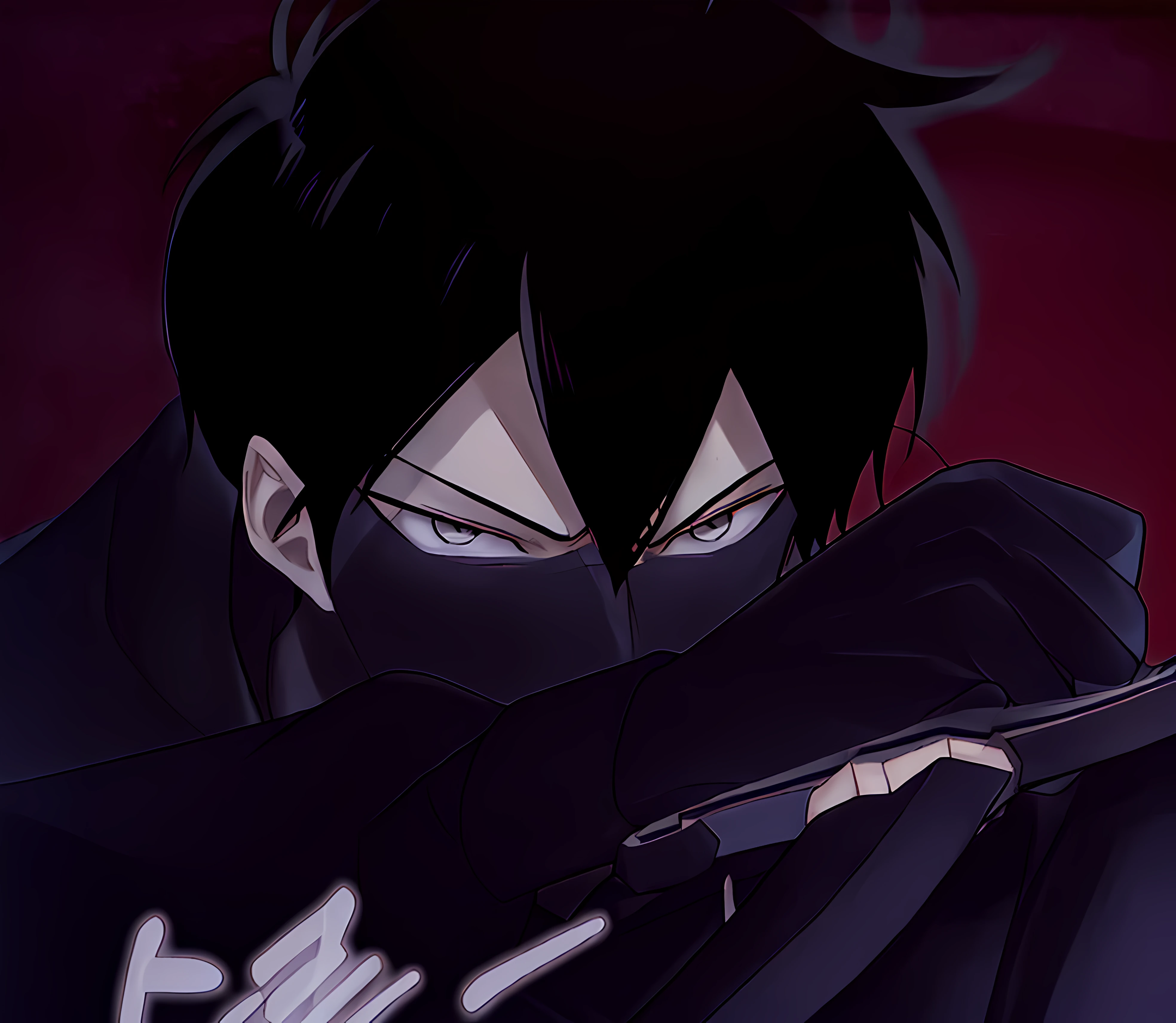 Anime character with black hair holding a knife in his hand, inspirado em Okumura Masanobu, Kirito, empunhando kunai, inspirado em Okumura Togyu, Okata Kazuto...., um assassino adolescente ousado, hijikata toushirou, menacing pose, poser, inspired by Munakata Shikō, Gatilho Estilo de Arte de Anime