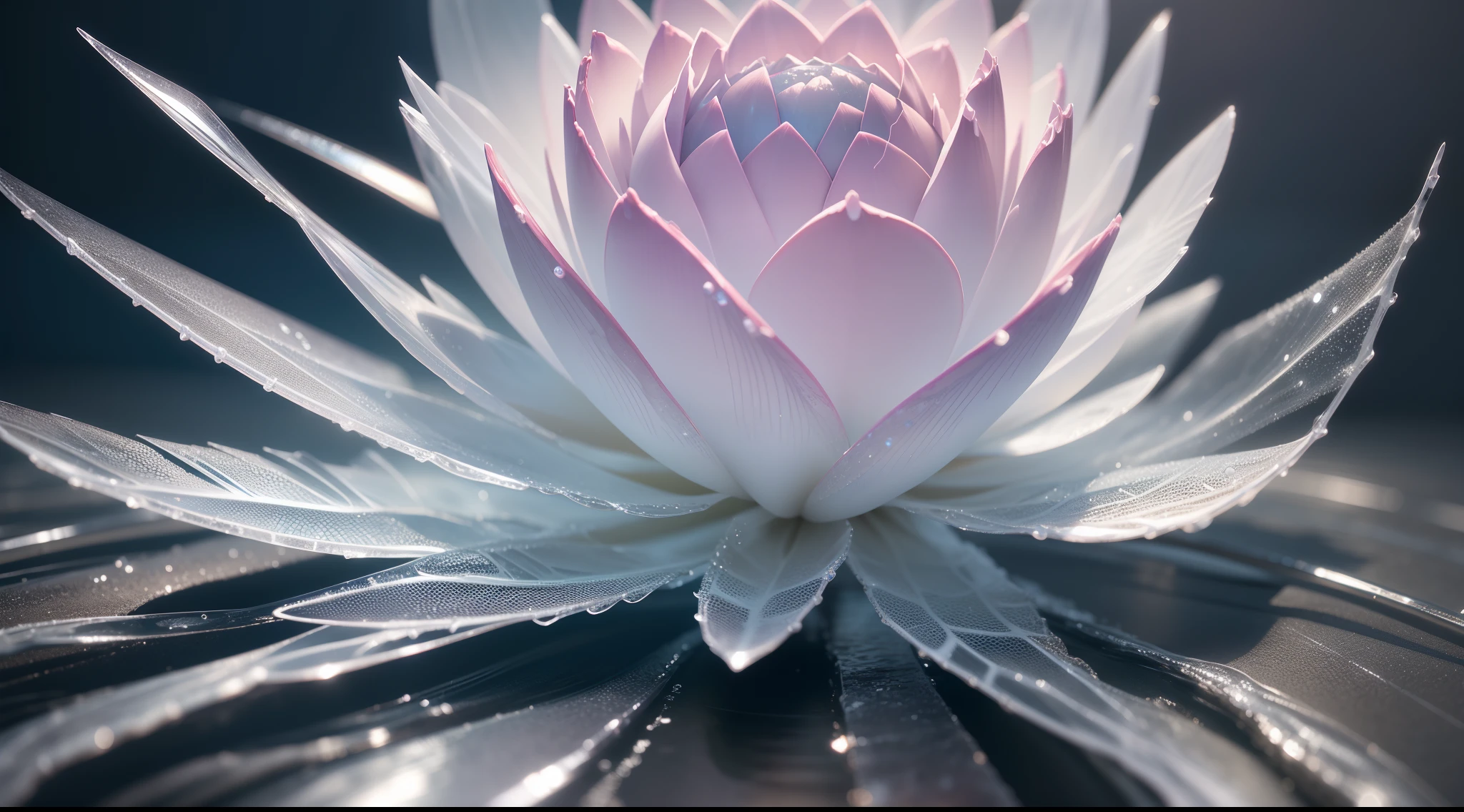 Water crystals that capture the beauty and complexity of nature、Ultra-Realism、Ultra-realistic、Ultra-fine details、Super delicate pattern、Photorealism Based Ultra Detail Widget 1.3, Ultra-detailed depiction、Ultra-clear and ultra-realistic like a photo、Cinematic shots with HDR effect、Vignette and center screen、Generate in automatic mode