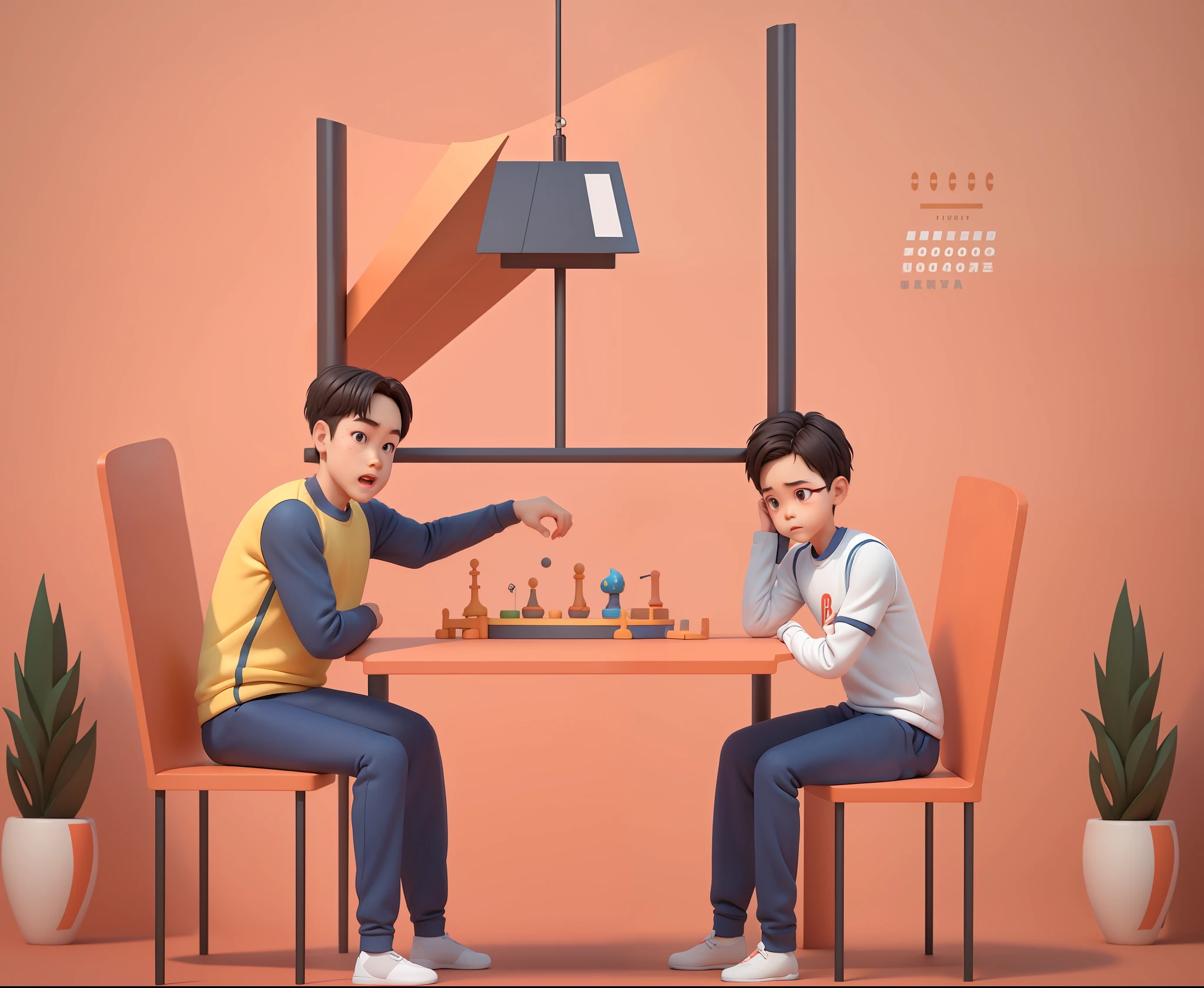 (Pixar 1.23 style) 1 boy ((upper body front, bust shot)), solo, cute kid, brunette, pretty tracksuit, boy, korean child, playground, ((masterpiece, highest quality)), (composite lighting)