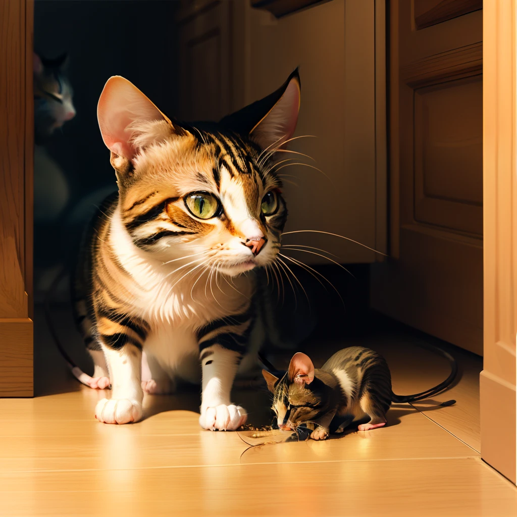 The mouse ate the cat