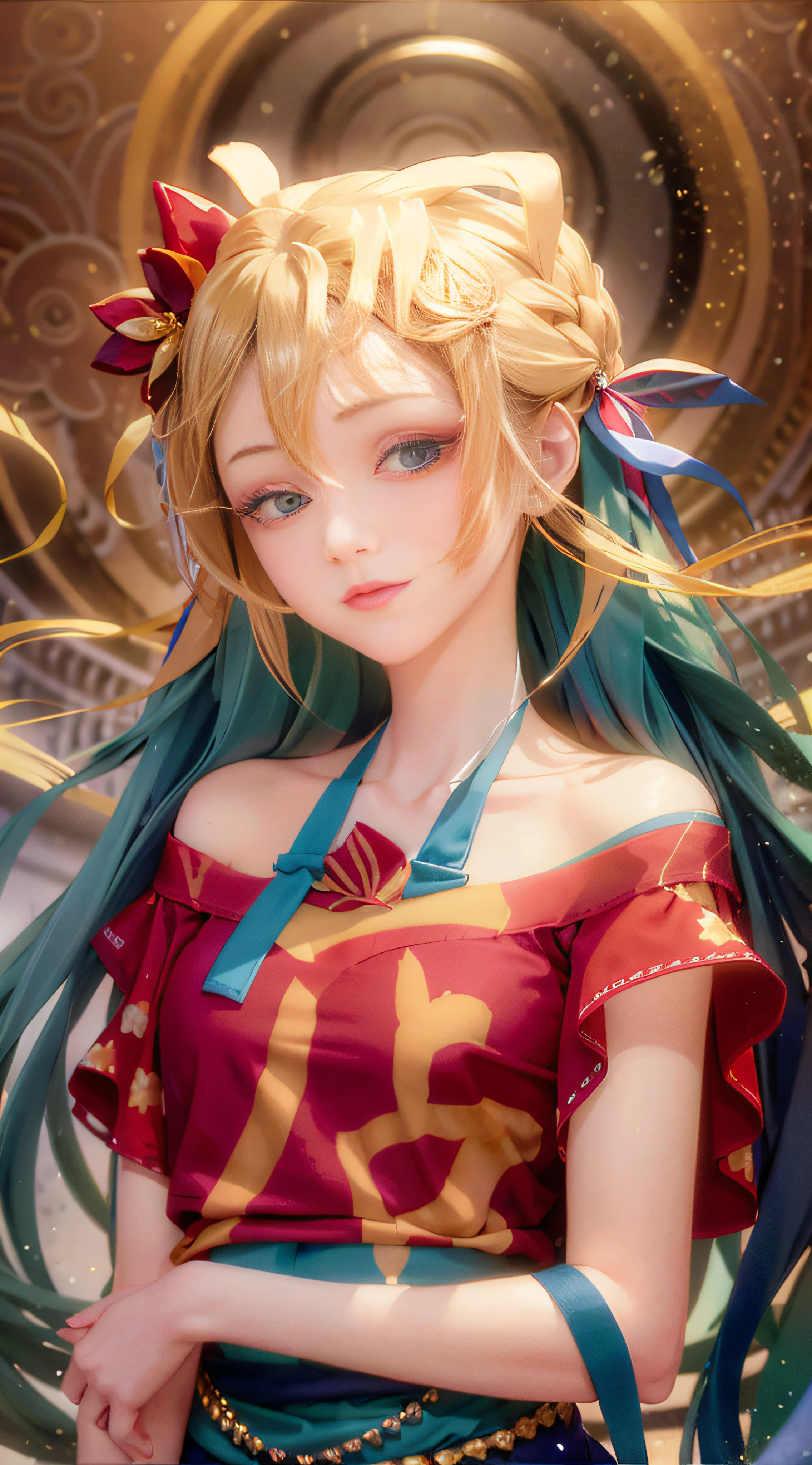 a portrait of a beautiful girl,fresh flowers