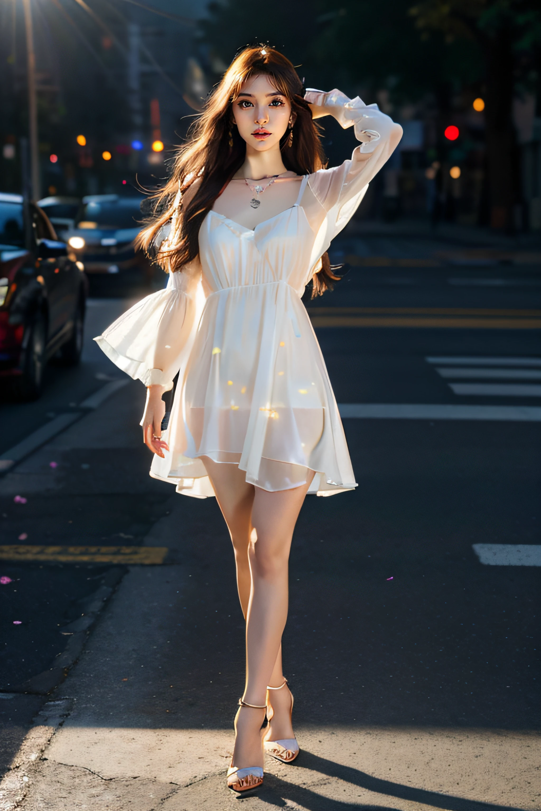 (light brown eyes:1.4),(parted lips:1.1), (eyelashes:1.1), (light bronze makeup:1.5)