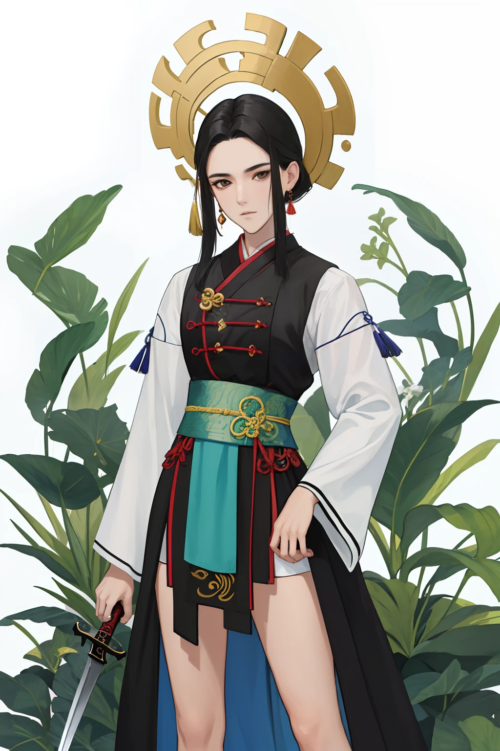 NSFW, obra-prima, melhor qualidade, ultra-detalhado, semi-realista, detailedfacialfeatures, 2Mulheres,usando roupas velha wuxia chinesa,cabelos negros compridos , olhos negros,roupa grande vestido vermelho sexy,voluptuosa,sensual ,full of malice,arrogante ,seduzindo,holding a long sword with his right hand and with his left a martial arts book