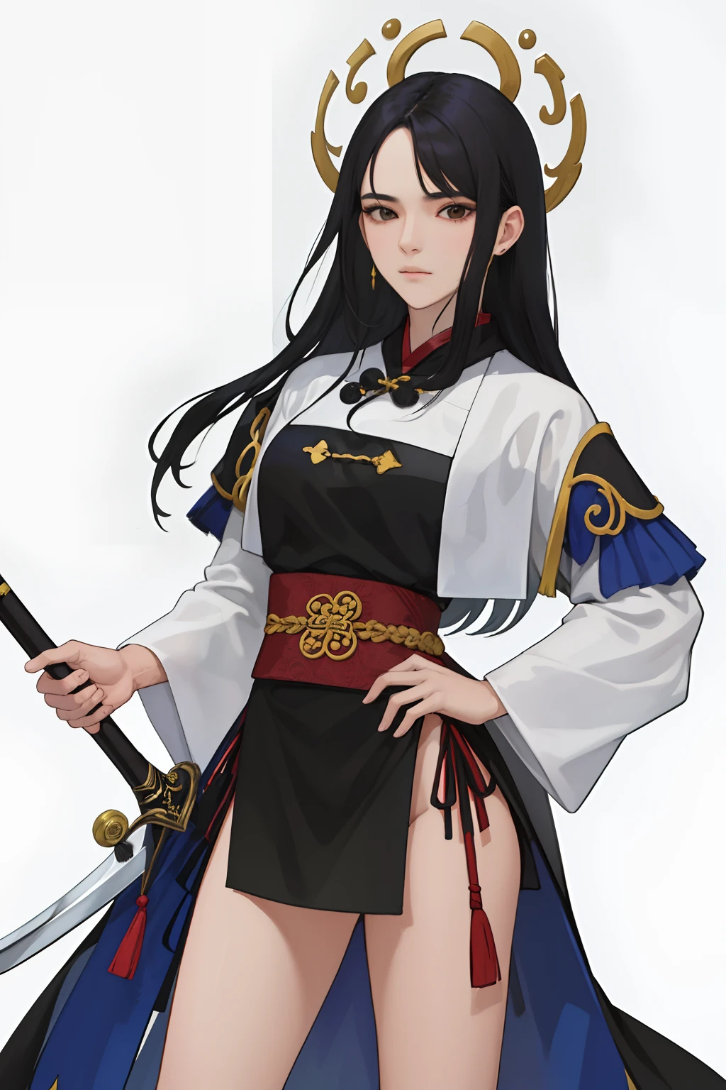 NSFW, obra-prima, melhor qualidade, ultra-detalhado, realista, detailedfacialfeatures, 2 mulher,deidade marcial,Mulher usando roupa ancestral wuxia,cabelos prateados longos,olhos negros,femea raposa,voluptuosa,seios grandes,9caudas,orelhas de raposa,muito bonita e sexy,arrogante,poderosa,standing holding a sharp long sword,ao seu lado duas raposas brancas.