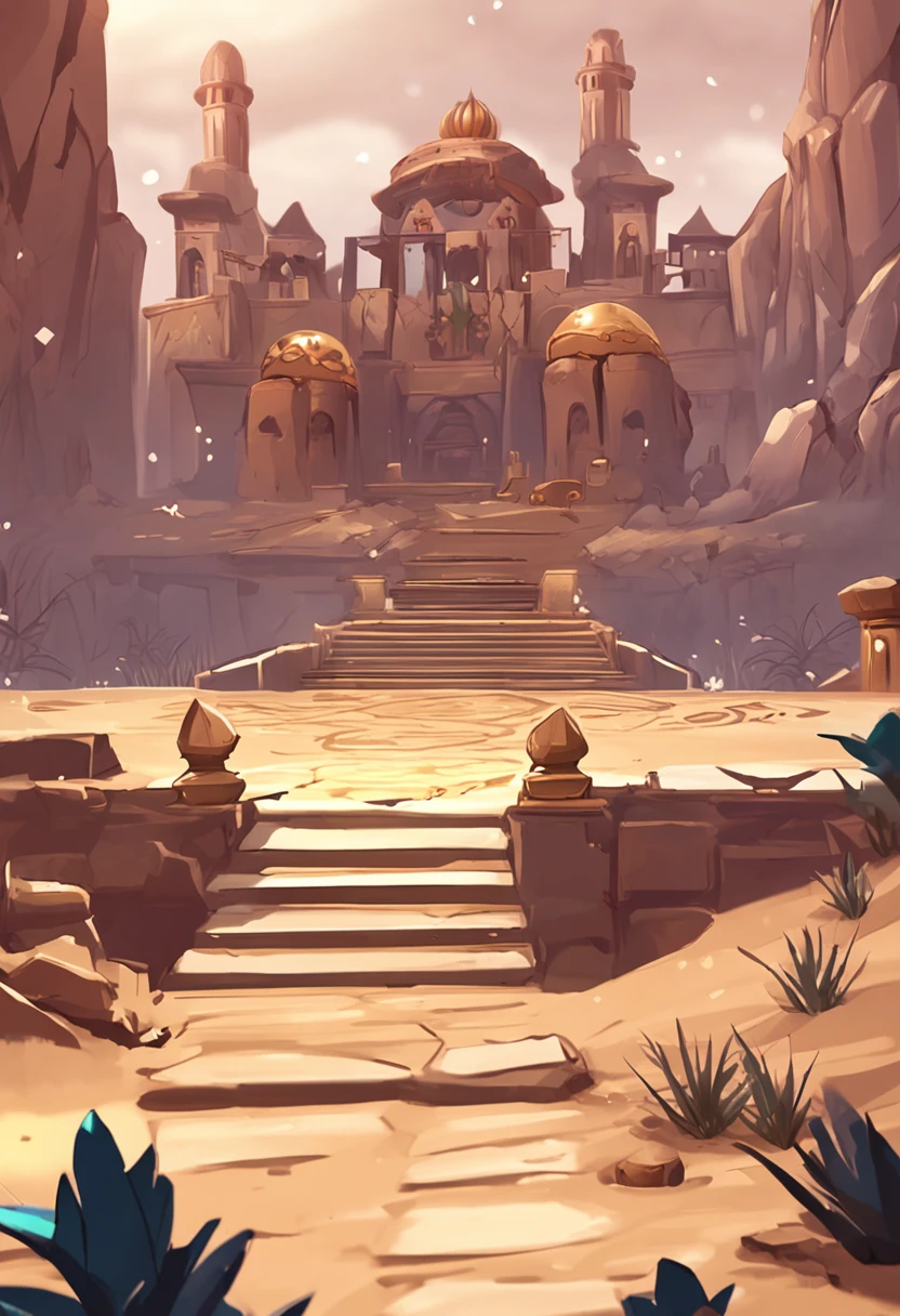 There is a picture of a palace in the game, game overlay, chess, tabletop game board, Knightly Nation, Game CG, chess game, in-game, in - game, game board, reflective chessboard, game assets, game texture, video game screenshot>, Genshin, high fov, nipple play, game footage,There is a cartoon desert scene with dragon mobile game background,Palace gem。 2 D game art background, sand and desert environment, steampunk desert background, Desert environment, Dark desert background, 2d game background, Game illustration, arte de fundo, game background, ancient ruins background, Mobile game art, Desert in the background, videogame background,jeweled accents,