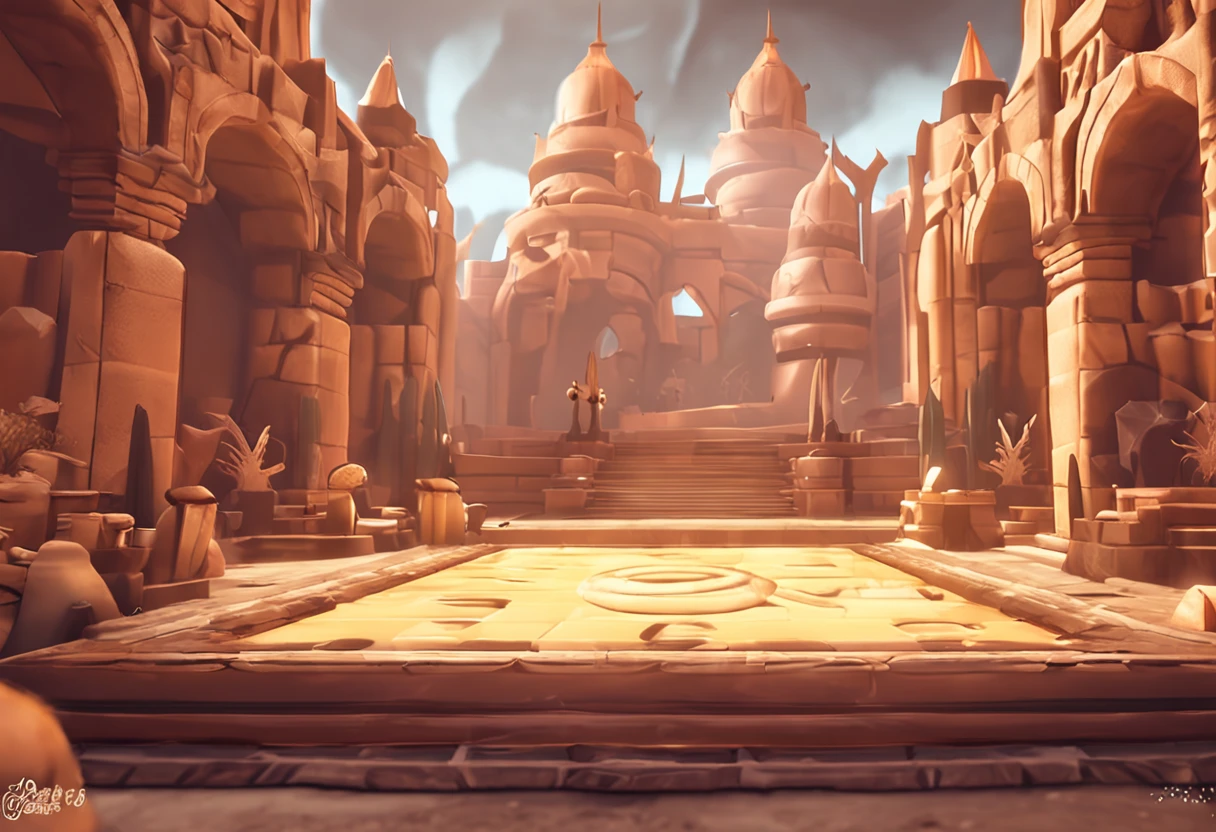 There is a picture of a palace in the game, game overlay, chess, tabletop game board, Knightly Nation, Game CG, chess game, in-game, in - game, game board, reflective chessboard, game assets, game texture, video game screenshot>, Genshin, high fov, nipple play, game footage,There is a cartoon desert scene with dragon mobile game background,Palace gem。 2 D game art background, sand and desert environment, steampunk desert background, Desert environment, Dark desert background, 2d game background, Game illustration, arte de fundo, game background, ancient ruins background, Mobile game art, Desert in the background, videogame background,jeweled accents,yellow tint