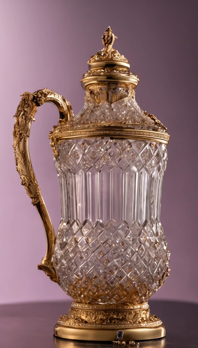 Luxurious diamond-set gilt night jug