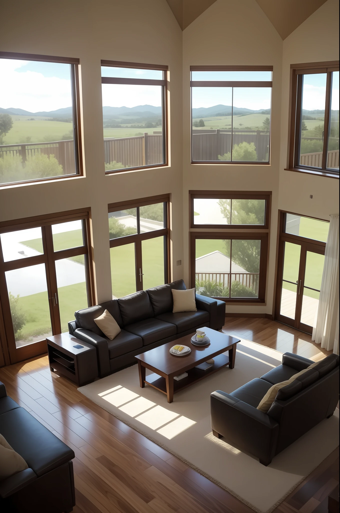 Overlooking the living room
