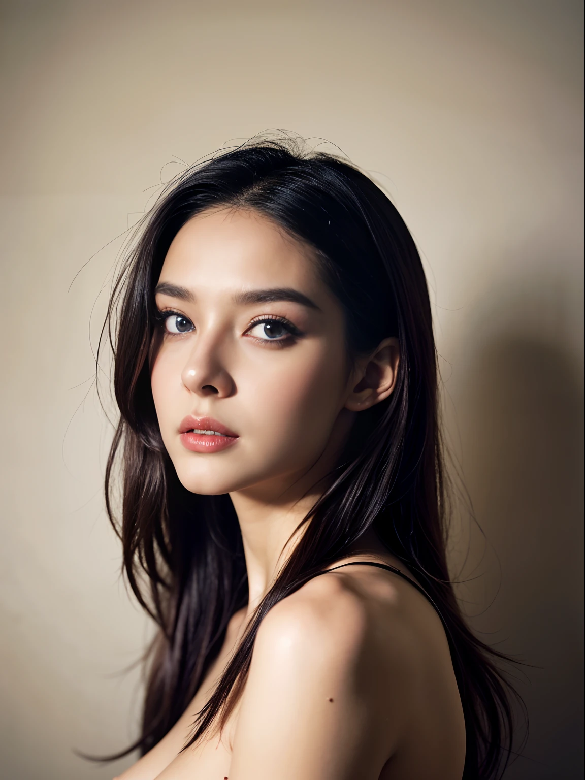 ((((best quality))))、(((Ultra-precision CG16K wallpaper)))、(((masterpiece)))、(((very detailed)))、(((super extreme detail)))、1people'girlature woman、24-year-old female、((japanese face))、((very beautiful face))、((My Shiraishi:1.5))、((semi long straight hair:1.3、blunt bangs))、(shiny brown hair)、beautiful and delicate eyes、brown eyes、raised an eyebrow、high nose、small nostrils、small mouth、seductive lips、beautiful breasts、((C cup size breasts))、split、plump body、(chubby body type)、perfect proportions、complete anatomy、perfect composition、Beautiful detail shading、beautiful natural light、Light with beautiful details、Depth of recorded boundary、(((high saturation)))、(((really:1.9)))、((vivid:1.5))、((edge:1.6))、((beautiful skin))、((skin texture))、((reallyな皮膚感))、(((cowboy shot、femur:1.5)))、((overhead view:1.8))、((Open mouth and surprised face:1.4))、(eyes looking at me:1.5)、day bedroom、bright sunshine、natural light、(((Lie down on your back in bed:1.6)))、(Supine posture:1.5)、(((open front shirt_white clothes、panties_white clothes:1.6)))、((earring、wearing a necklace:1.3))、