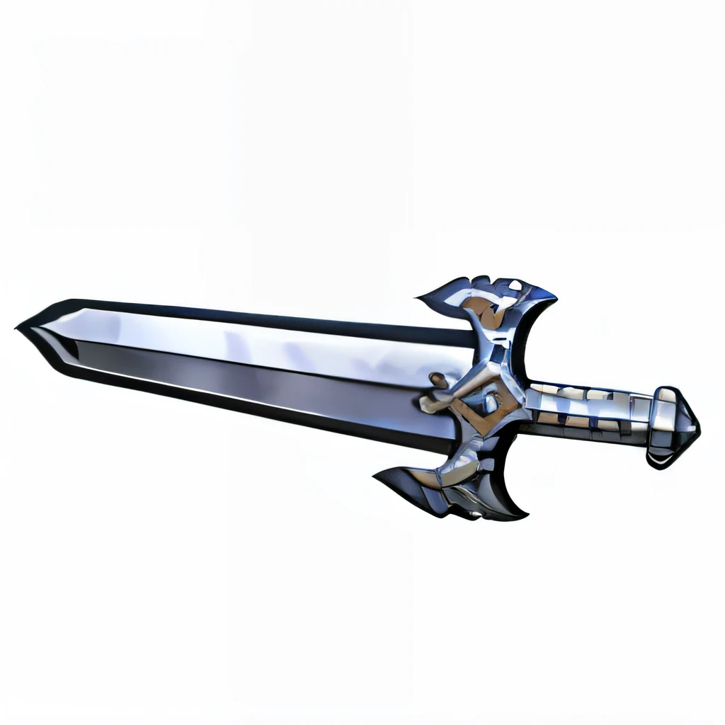 A close-up of a sword,The sword of ancient China, shinning sword, big sword, role-playing game items, sword design, legendary sword of technology, armored sword blade, fantasy sword, silver sword, steel sword, giant sword, sword, basic steel sword, Huge sword, jagged sword, league of legends inventory item, rpg item, big sword, Shining sword